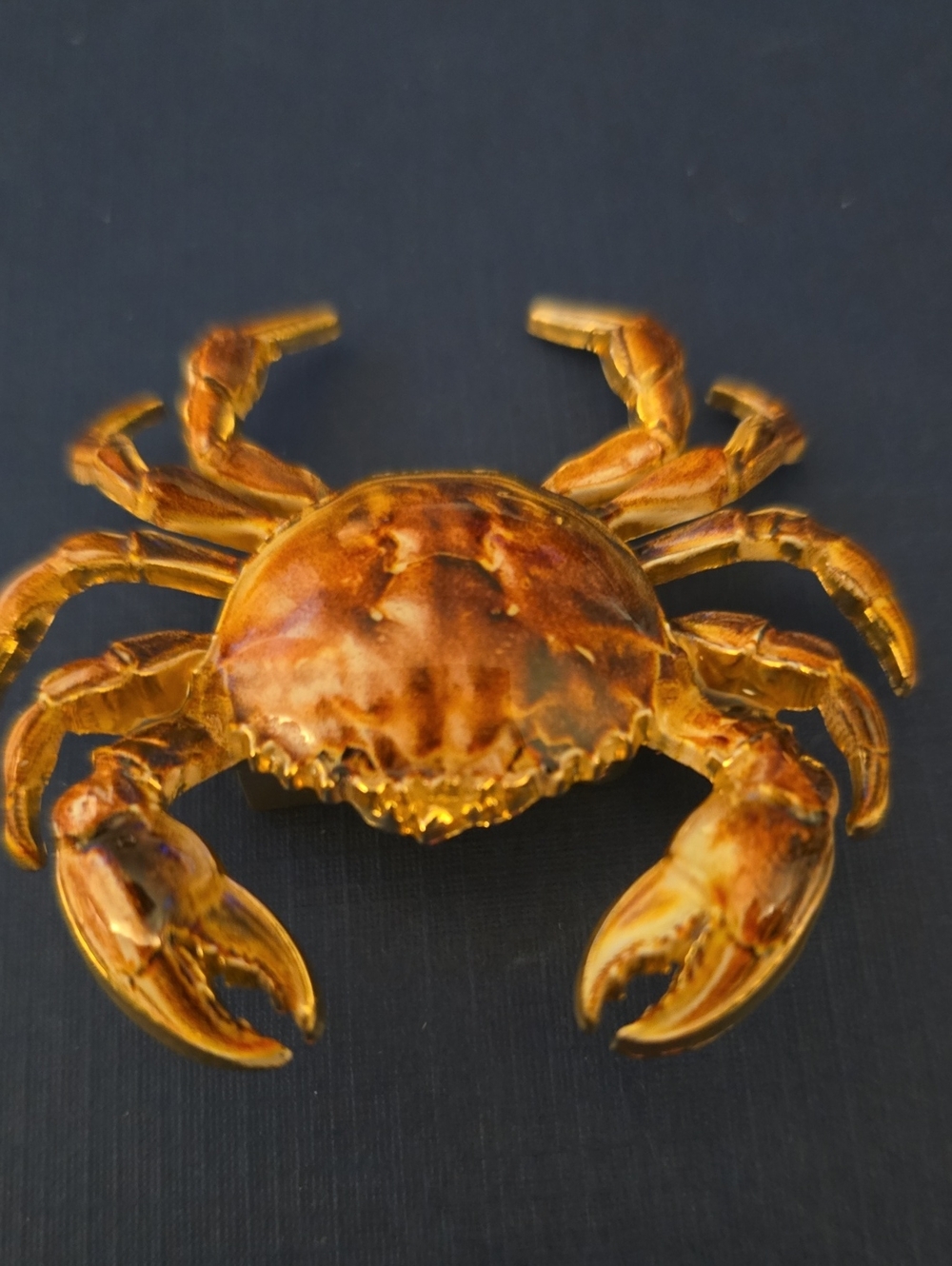 Gold-Tone Crab Brooch - Super Fun!